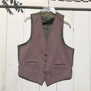Sold Vintage Reversible Irish Style Plaid Vest